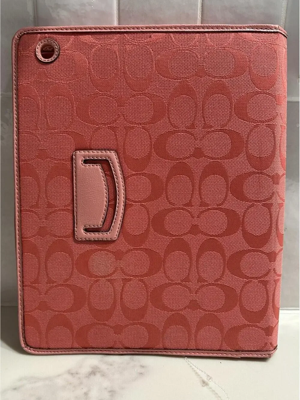 Coach Pink Canvas Signature Print iPad 2 Smart Cover Case $68